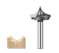 1pcs Groove Point Cutting Roundover Router Bit, 1/4 Inch 1/2 Inch Shank 6mm 12mm Shank Carbide Round Over Slotting Cutter Woodworking Milling Cutter(12.7x22.2mm)