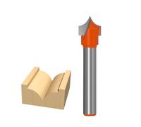 1pcs Groove Point Cutting Roundover Router Bit, 6MM Shank Carbide Tipped Woodworking Carving Milling Cutter Tools Cutting Diameter 8-32mm(6 * 10mm)
