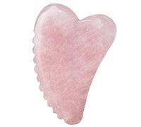 1PCS Gua Sha Facial Tool, Natural Jade Stone Guasha Board for SPA Acupuncture Therapy Trigger Point Treatment, Gua Sha Scraping Massage Tool (Pink)