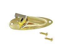 1PCS Guitar Input Jack Socket Plate, Boat Style 1/4 Inch Input Jack Plate Socket with Screws for Most Electric Guitars (Gold)