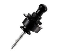 1pcs Guitar Strap Locks and Buttons Security Quick Release Straplocks Strap Retainer for Electric, Bass and Acoustic Guitars (Black)