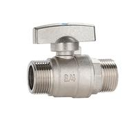 1PCS H59 1/4" 3/8" 1" BSPP male threaded external joint nickel plated brass ball valve with handle hot and cold water(3/4")