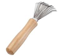 1Pcs Hair Brush Cleaner Tool, Comb Cleaning Brush Rake, Metal Wire, Wooden Handle, Removing Hairs, Dust, Dirt, Lint, Home, Salon