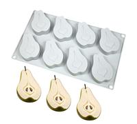 1PCS Half Pear Mould Fruit Mousse Cake Mould Chocolate Mould Candy Mould Fondant Mould Silicone Mould for Sugar Craft Gumpaste Clay