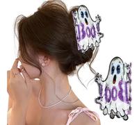 1Pcs Halloween Hair Claw Clips Cute Ghost Medium Claw Clips Cute Halloween Hair Accessories for Women Horror Gothic Hairs Claw Horror Goth Hairs Accessories for Women Thin Hair