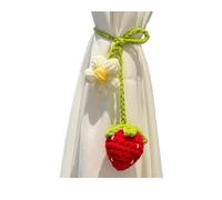 1PCS Hand Crocheted Strawberry Sunflower Curtain Tiebacks For Auto Mirror Hanging Decor Cotton Yarn Craft Car Accessories(COLOR2)