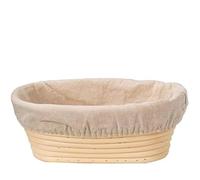 1PCS Handmade Rattan Bread Proofing Basket Natural Fermentation Sourdough Banneton Bread Basket Dough Rattan Wicker Baking Bowl Cheesecloth(Oval 36.5X16X7)