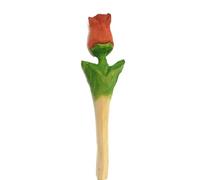 1PCS Handmade Wood Carved Animal Gel Pen with 3 PCS Refills |, Creative Hand Crafted Pen School Office Supply, Fun Novelty Writing Pen, Unique Gift Style (Rose)