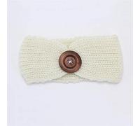 1pcs Handmade Wool Newborn Braided Baby Headband Kids Big Loop Knitted Hair Band White