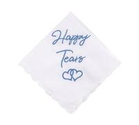 1PCS Happy Tears Handkerchief 30x30 cm Happy Tears Tissues Wedding Wedding Tissues Something Blue for Mother and Father of the Bride, Sentimental Keepsake for Happy Tears