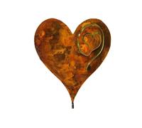 1PCS Heart in the Garden Rusted Made of 14Ga Metal Stake