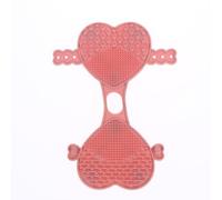1Pcs Heart Inspired Silicone Shower Scrubber, Two-Sided Exfoliating Raised Dots, Gentle Touch Body Pad for Daily Bath, Skin Care
