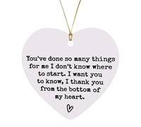 1Pcs Heart-Shaped Thanks You Cards, Womens Gifts, Thank Your Gift, Thank You Gift for Women to Hang Souvenirs, Also Suitable for Friends, Family, Teachers Who Need to be Thanked (White)