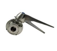 1pcs Heavy Duty 1" 1.5" Tri Clamp Butterfly Valve 50.5mm OD SS304 Squeeze Trigger Handle Silicon/EPDM