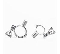 1pcs Heavy Duty 304 Stainless Steel Sanitary Tri Clamp with Wing Nut - Quick Connect Clover for Ferrule Fittings(38mm)