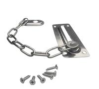 1PCS Heavy Duty Door Security Chain - Front Door Lock Restrictor - Nickel-Plated Chain Lock for Home, Apartment, Bedroom, Hotel (Silver)