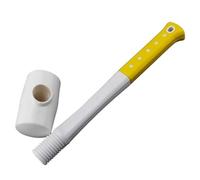 1pcs Heavy Duty White Rubber Hammer Ceramic Tile Plastic Glue Installation Hammers 55mm 60mm 70mm Diameter with Non-Slip Handle(55mm Diameter)