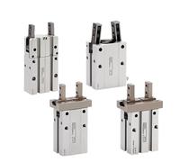 1pcs HFY/HFR/HFZ/HFK-6/10 / 16/20 25mm 180 Degree Opening and Closing Air Claw Parallel Pneumatic Finger Cylinder(HFP Cylinder,Bore 10mm)