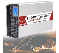 1pcs High Power Pure Sine Wave Inverter DC 12V-72V to AC 110V/220V with LCD Display for RV, Camping, and Solar Applications(8000W 12Vto110V)