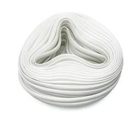 1pcs High-Temp Fiberglass Sleeve 20M, 1-30mm Dia, 600°C Heat Resistant, Insulated Cable Protection Tube, White Braided Wire Wrap(2.5mm)