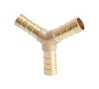 1pcs Hose Barb Brass Pipe Fitting Y Shaped 3 Way Splitter Connector, Coupler Home Garden Parts(14mm)