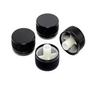 1PCS Hote:6mm 25X18.5 Black Aluminum alloy Potentiometer encoder band switch knob cap 25x18.5 Half Shaft NWPNLXEA