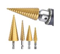 1PCS HSS Step Drill Bit 4-12 4-20 4-32mm Drilling Power Tools Metal High Speed Steel Wood Hole Cutter Cone Set(4-12 Hexagon Shank)