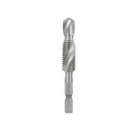 1pcs HSS Taps Drill Bit, M3-M12 Hex Shank Metric Tap Drill Spiral Flute Thread Screw Tap Threading Tool Metal Deburr Countersink Drill Bit(M12)