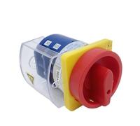 1PCS HZ12-40/04 OFF-ON 40A 2 Position 2 Poles With Plastic Cover Emergency Stop Padlock Power Cut Off Motor Rotary Cam Switch