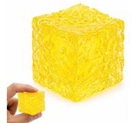 1PCS Ice Cube Squishy, Cube Squishy, Home Office Desktop Decor Lightweight Reusable Interesting Orange Square