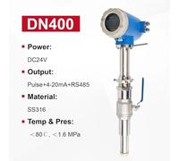 1pcs Industrial Electromagnetic Flow Meter DN200-DN800 Insertion Sensor for Sewage & Tap Water 4-20mA RS485 Output(DN400)