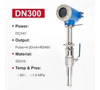 1pcs Industrial Electromagnetic Flow Meter DN200-DN800 Insertion Sensor for Sewage & Tap Water 4-20mA RS485 Output(DN300)