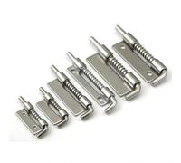 1pcs Industrial Spring Latch Hinge - Small, Medium, and Large Sizes - Iron/304SS for Cabinets and Furniture(Steel Right porose)
