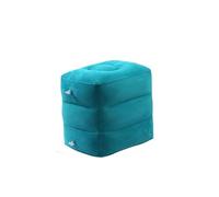 1Pcs Inflatable Cushion, Footrest, Inflatable Stool, Travel Cushion, Three-Layer Flocking Footrest, Adjustable Foot Stool(Blue)