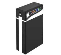 1PCS Intelligent Cigarette Case 20 Capacity USB Charging Metal Cigarette Box Timing Lock LED Display Quit Smoking Control Device,A