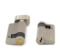 1Pcs Invisible Door Lock Core Half Eccentric Lock Cylinder,with Knob,45mmx32MM,for Channel Lock Fire-Proof Door Security Door(with knob)