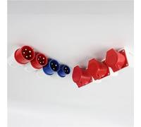 1pcs IP44 Waterproof Industrial Plug Socket - 5 Pin 16A Electrical Connector for Wall Mounting - and White