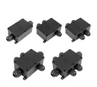 1PCS IP68 2/3/4/5/6 Way Waterproof Connector Boxed 5-14mm Black Cover Enclosure Junction Box Outdoor Electronic Instrument Hinge Case(F3-2)