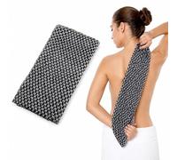 1Pcs Japanese Exfoliating Towel, Silver lon Exfoliating Shower Towel, Back Extra Long Exfoliating Washcloth for Men Women, Body Scrub Loofah for Cleaning and Massage (Black)