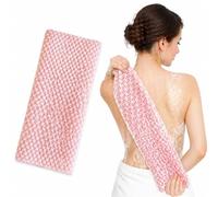 1Pcs Japanese Exfoliating Towel, Silver lon Exfoliating Shower Towel, Back Extra Long Exfoliating Washcloth for Men Women, Body Scrub Loofah for Cleaning and Massage (Pink)