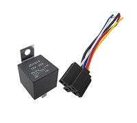 1Pcs JD1914 Car Relay 12V 40A 5 Pin Waterproof Automotive Relay With Black Red Copper Terminal Auto Relais with 5-Wire Socket