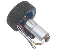 1pcs JGA25-370 DC 6V 12V 24V Geared Motor Encoder Speed Measuring Code Disc High Power Large Torque Balance Trolley Motor(77 RPM,12V)