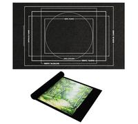 1Pcs Jigsaw Roll, Jigsaw Mat Roll, Puzzle Mats for Jigsaws 1500, Puzzle Saver Pad Jigsaw Puzzle Storage Mats for Adults And Kids (Black,Can Hold 1500 Piece Puzzle)
