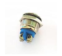 1PCS JYL16G silver contact 16MM tall flat round metal button waterproof reset switch screw foot 2A 36VDC switch