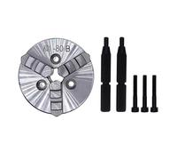 1Pcs K01-50 63 80 Lathe Mini Chuck 3 Jaws Woodworking Hand Chuck with Mounting Thread Screw Rod Lathe Tool(K01-80B)