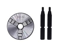 1Pcs K01-50 63 80 Lathe Mini Chuck 3 Jaws Woodworking Hand Chuck with Mounting Thread Screw Rod Lathe Tool(K01-63)