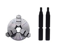 1Pcs K01-50 63 80 Lathe Mini Chuck 3 Jaws Woodworking Hand Chuck with Mounting Thread Screw Rod Self-Centering Lathe Tool(K01-50)