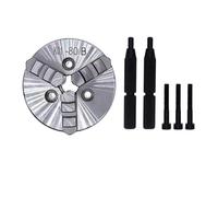 1Pcs K01-50 63 80 Lathe Mini Chuck 3 Jaws Woodworking Hand Chuck with Mounting Thread Screw Rod Self-Centering Lathe Tool(K01-80B)