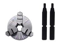 1Pcs K01-50 63 80 Lathe Mini Chuck 3 Jaws Woodworking Hand Chuck with Mounting Thread Screw Rod Self-Centering Lathe Tool(K01-50)