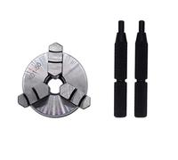 1Pcs K01-50 63 80 Lathe Mini Chuck 3 Jaws Woodworking Hand Chuck with Mounting Thread Screw Rod Self-Centering Lathe Tool(K01-50)